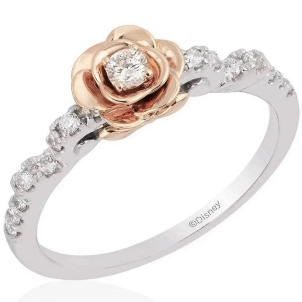 NEW Enchanted Disney Belle Rose Ring